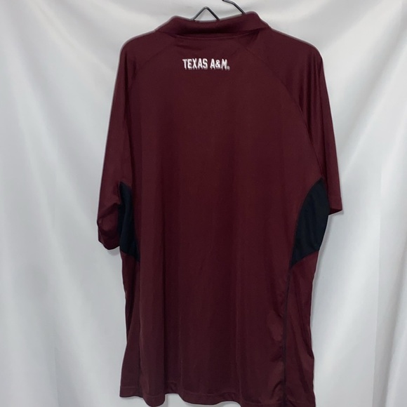 Champion Elite TEXAS A&M Polo Shirt size 2XL Performance Athletic Wine/Black - Picture 10 of 13